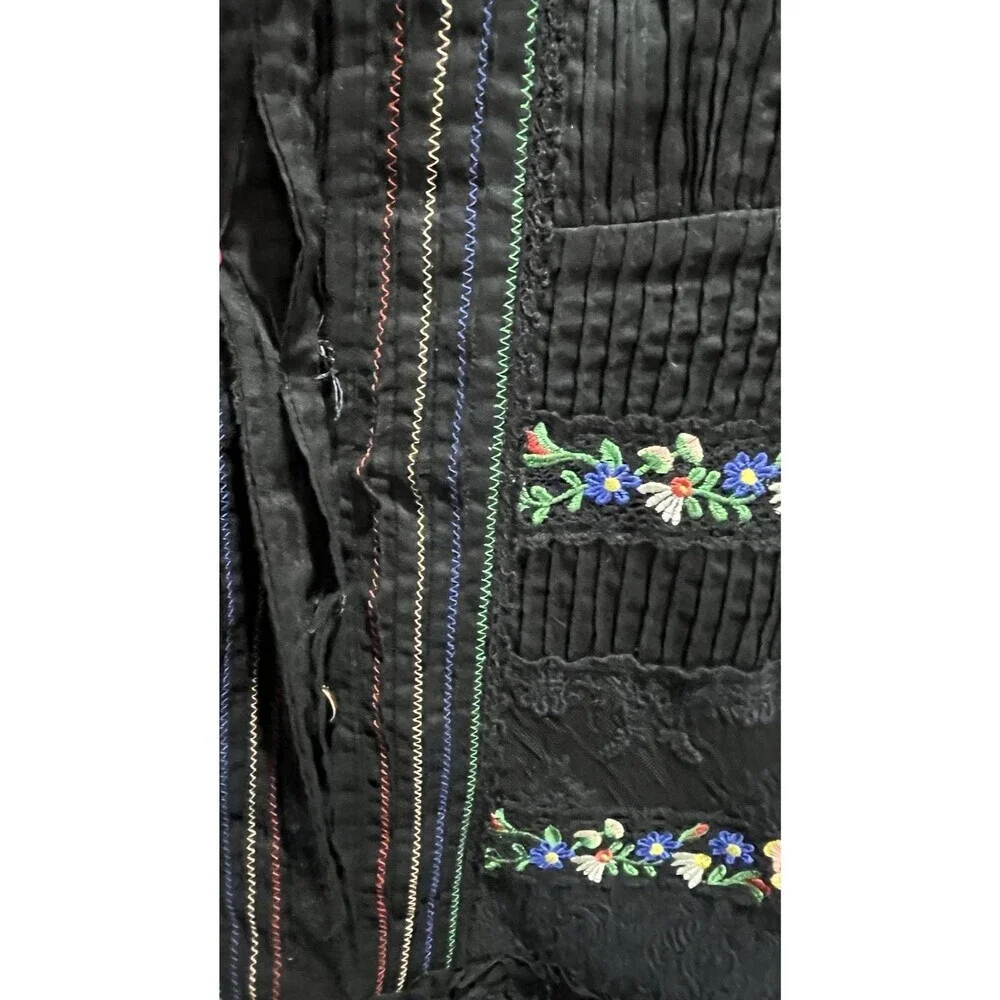 SALONI Bea Pintuck Ruffle Cap Sleeve Embroidered Cotton Mini Dress Size 4 ** - Picture 11 of 12